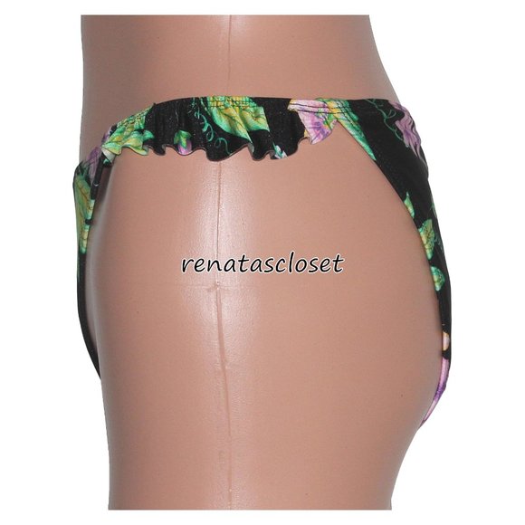 Topshop Women's Floral Frill Tanga Bikini Swim Bottoms NWT - Picture 5 of 10